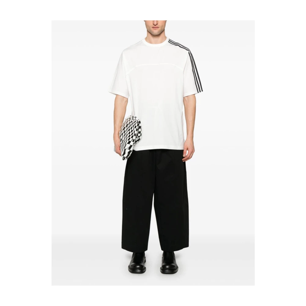 Y-3 Witte Unisex T-shirt & Polo White Heren