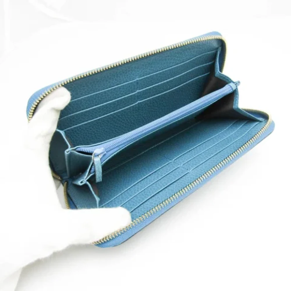 Gucci Vintage Pre-owned Leather wallets Blue Dames