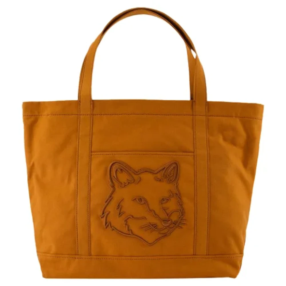 Maison Kitsuné Cotton handbags Brown Dames