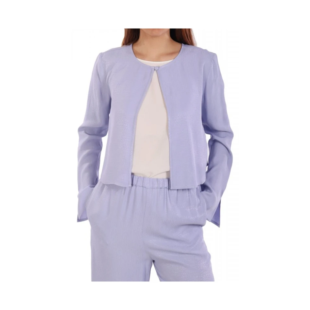 Emporio Armani Vrouw Purper Armure Viscose Blouse