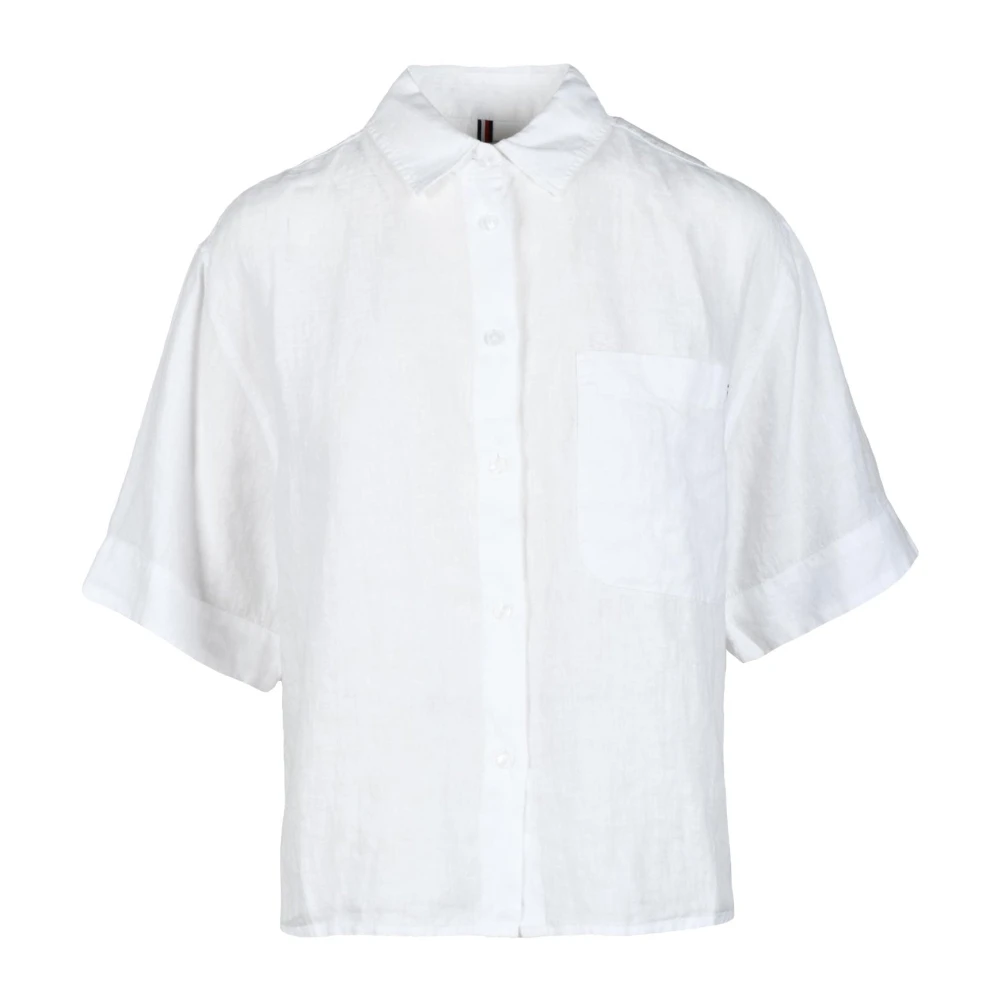 Tommy Hilfiger Linnen Overhemd White Dames