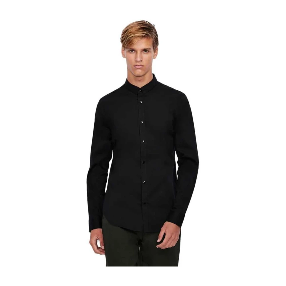 Armani Exchange Button-Down Overhemd Black Heren