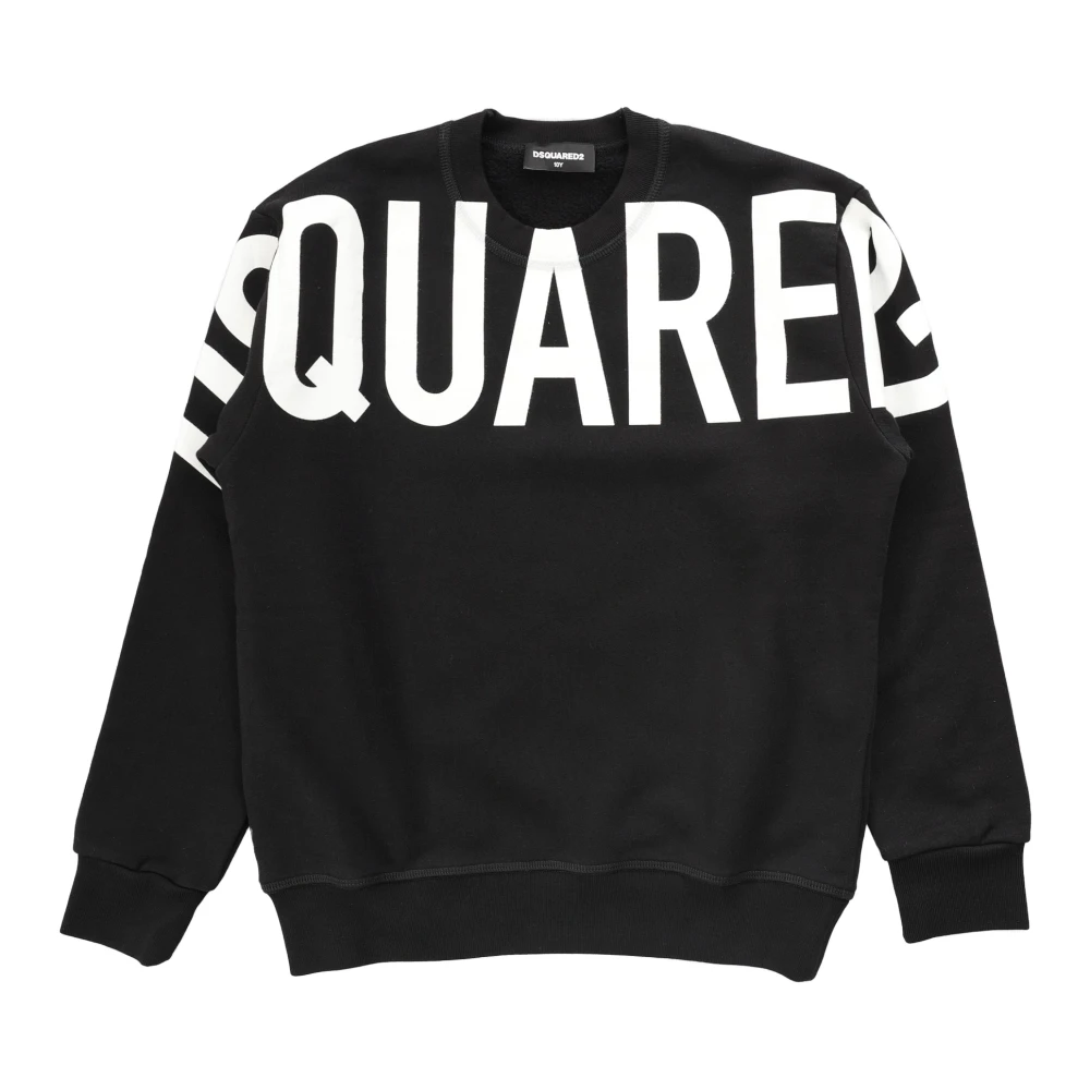 Dsquared2 Tryckt Crewneck Sweatshirt Black, Pojke