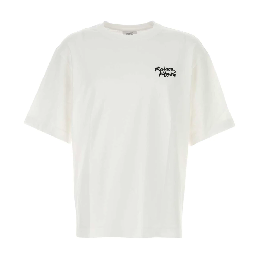 Maison Kitsuné Klassiek Wit Katoenen T-shirt White Heren