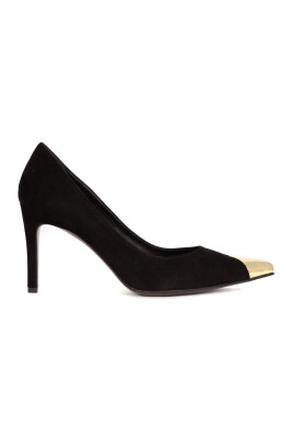 black-suede-pumps-with-gold-toe-cap