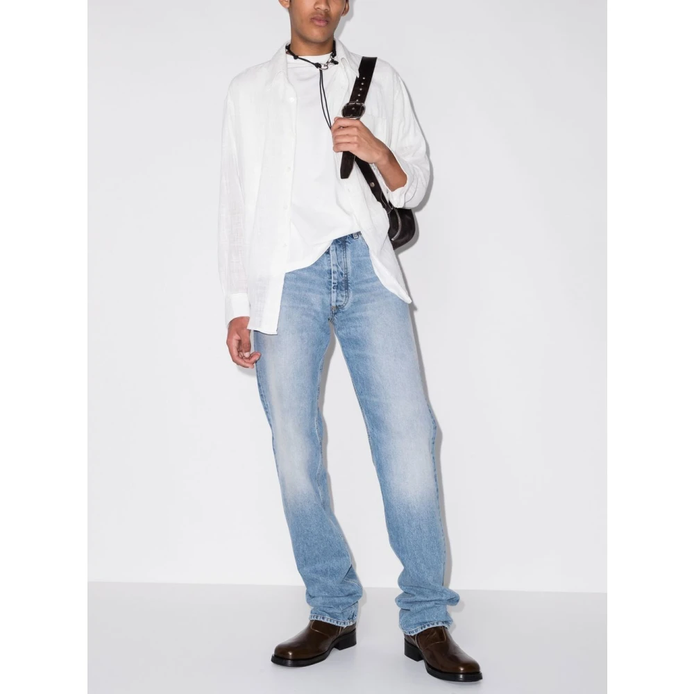 Our Legacy Zwarte Clean Jersey Box T-Shirt White Heren