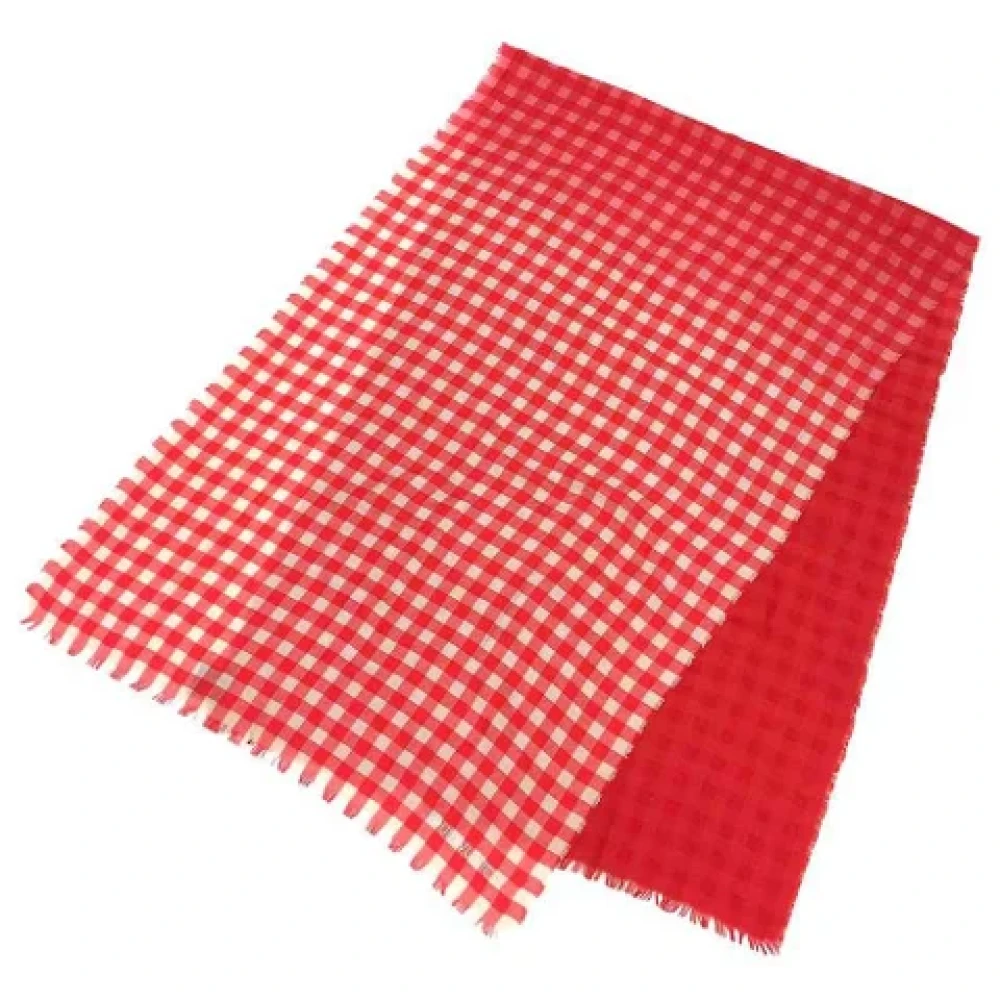 Louis Vuitton Vintage Pre-owned Silk scarves Red Dames