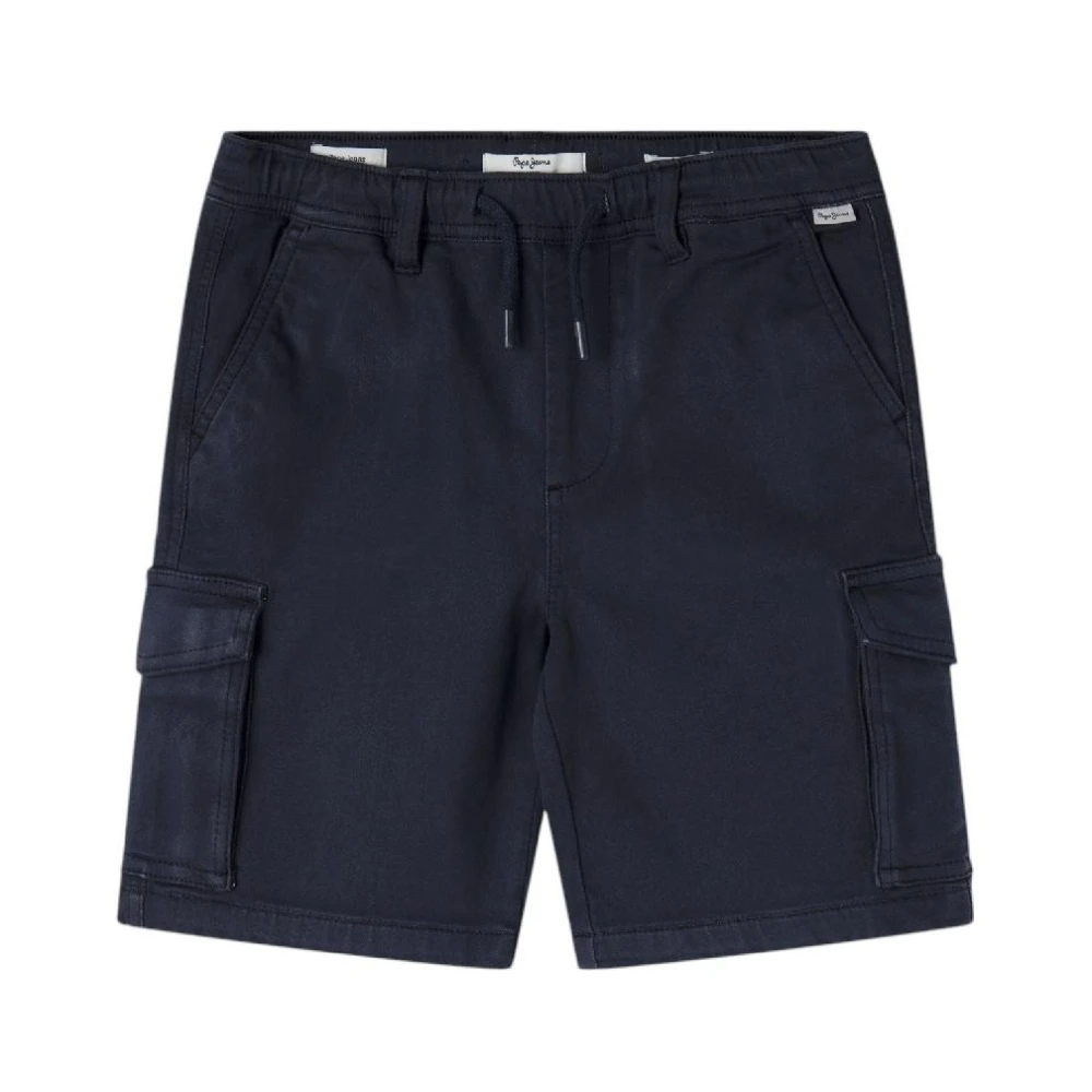 Pepe Jeans Boys Blue Cargo Bermuda For Kids