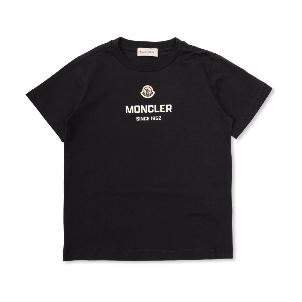 Moncler Kids Short Sleeve T-Shirts, Unisex, 4 Y, Logo T-Shirt Blue