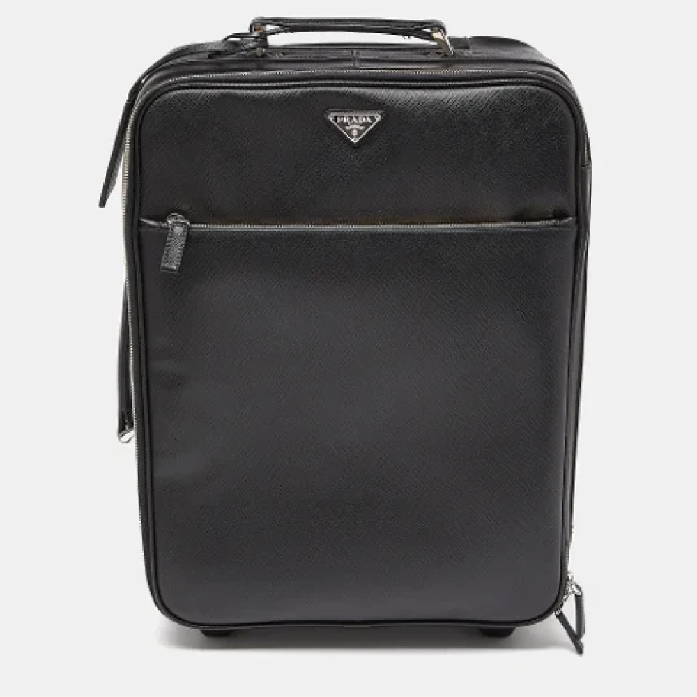 Prada Vintage Pre-owned Leather travel-bags Black Dames