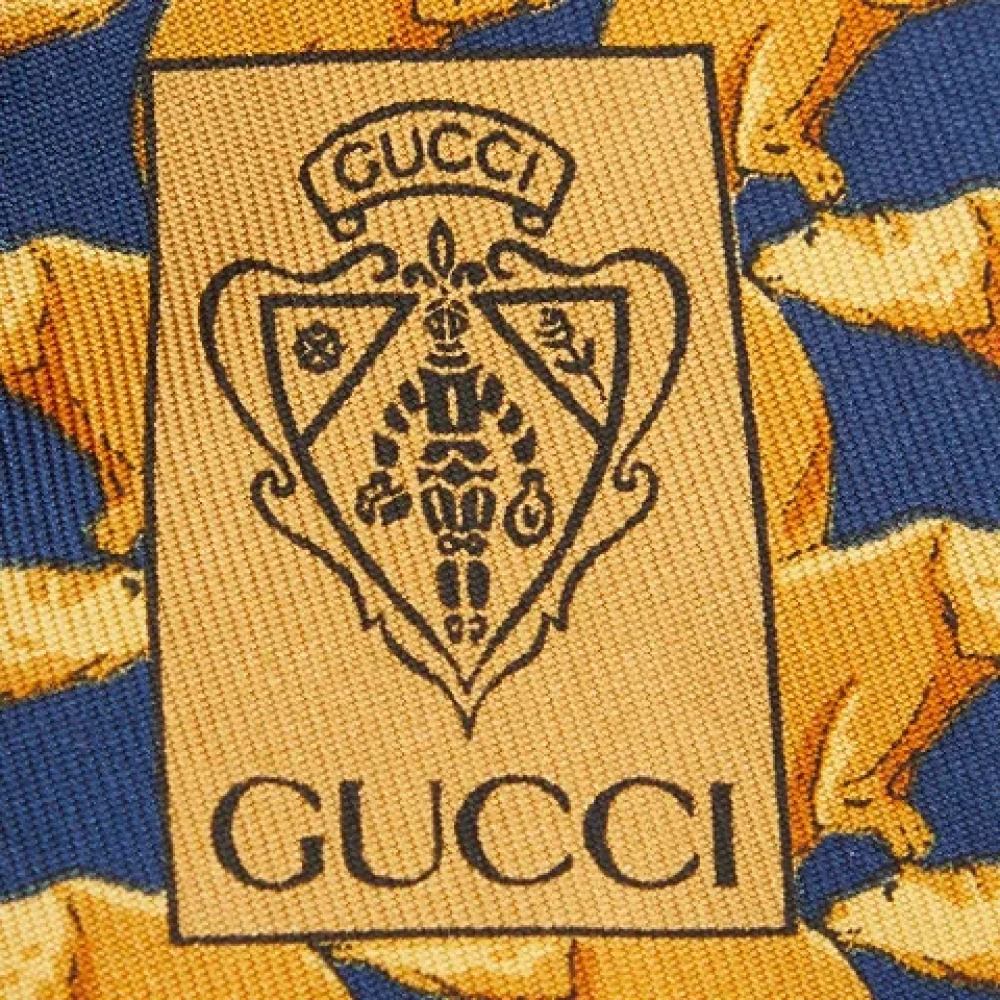 Gucci Vintage Pre-owned Silk home-office Yellow Heren