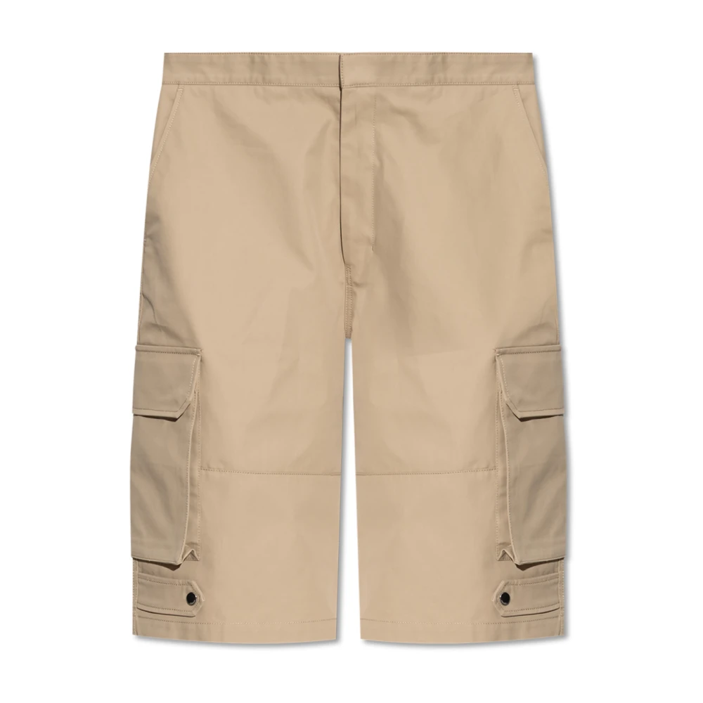 Ami Paris Beige Logo Shorts
