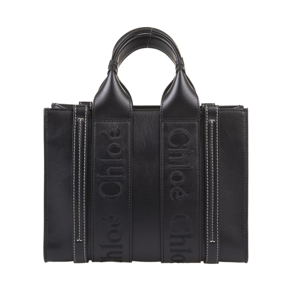 Chloé Zwarte Woody Kleine Winkeltas Black Dames