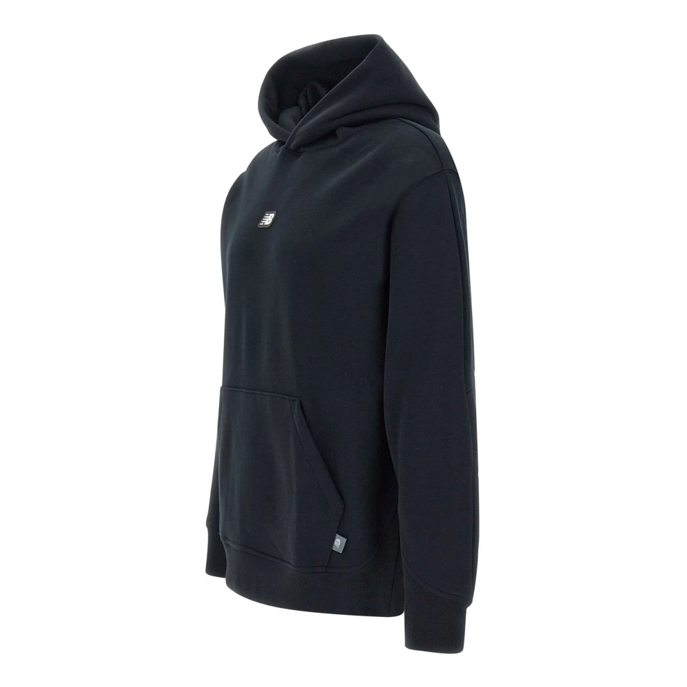 New Balance Zwarte Katoenen Hoodie Black Heren