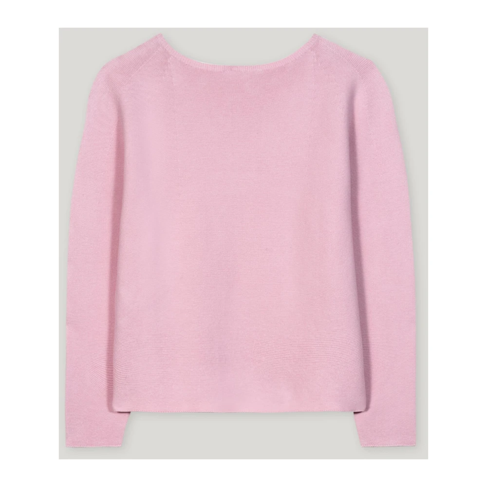 LUISA CERANO Fris Roze Links-Structuur Trui Pink Dames