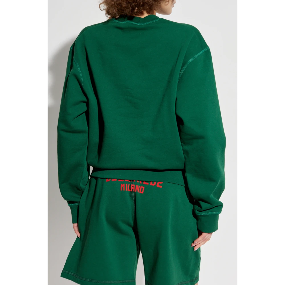 Dsquared2 Sweatshirt met logo Green Dames