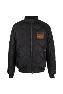 diamond-quilted-black-outerwear-with-logo