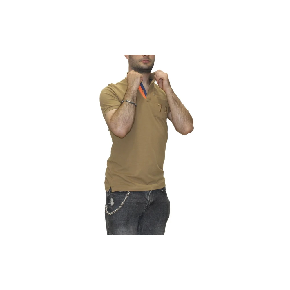 Manuel Ritz Polo Korte Mouw Brown Heren
