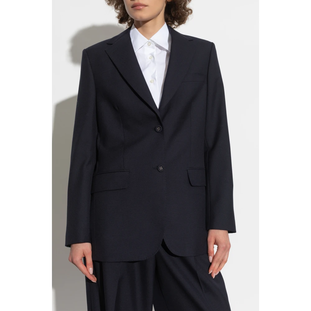 Officine Générale Blazer met open revers Blue Dames
