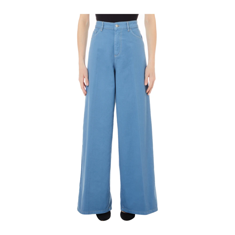 Liu Jo Lichtblauwe Wide Leg Jeans Blue Dames