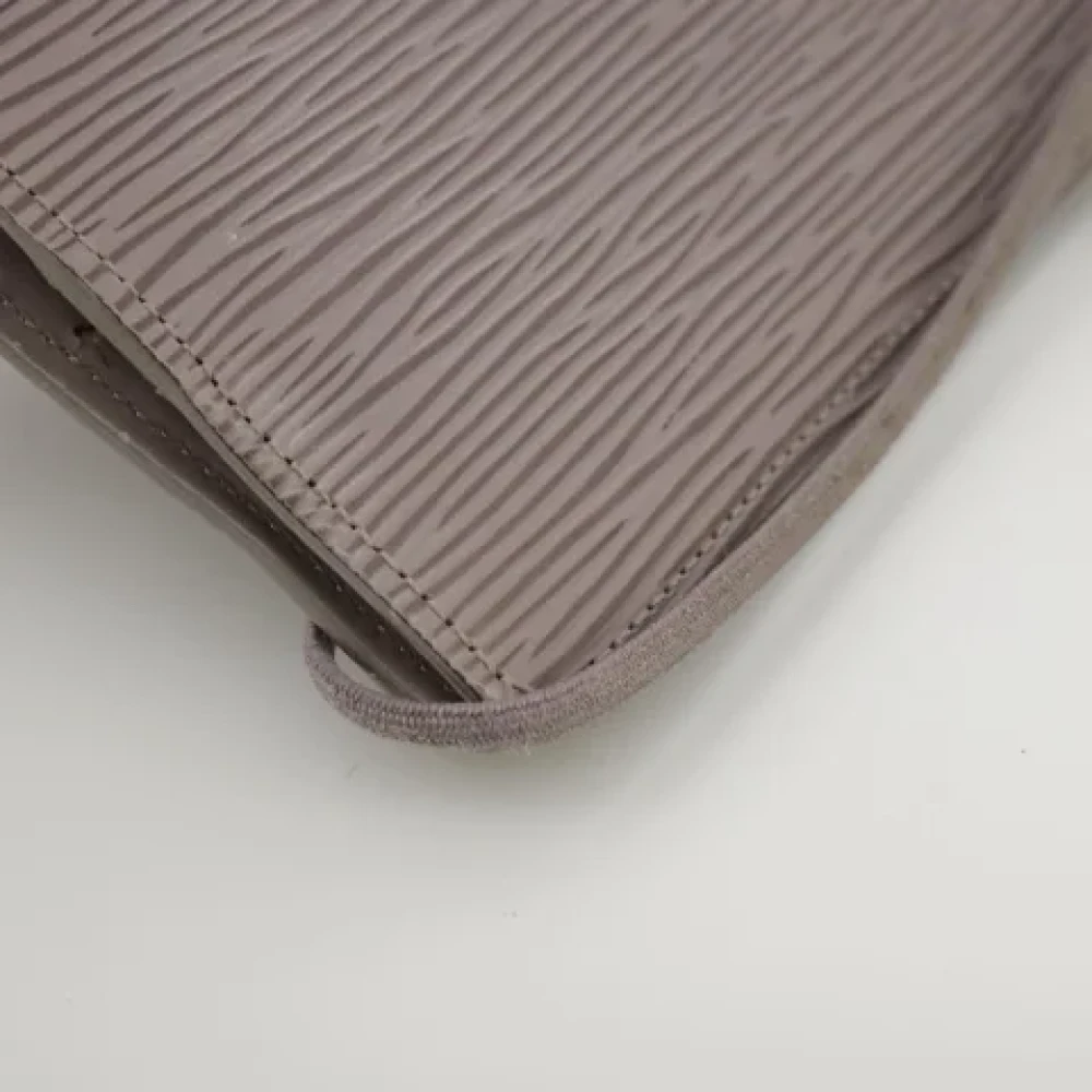 Louis Vuitton Vintage Pre-owned Leather home-office Gray Dames