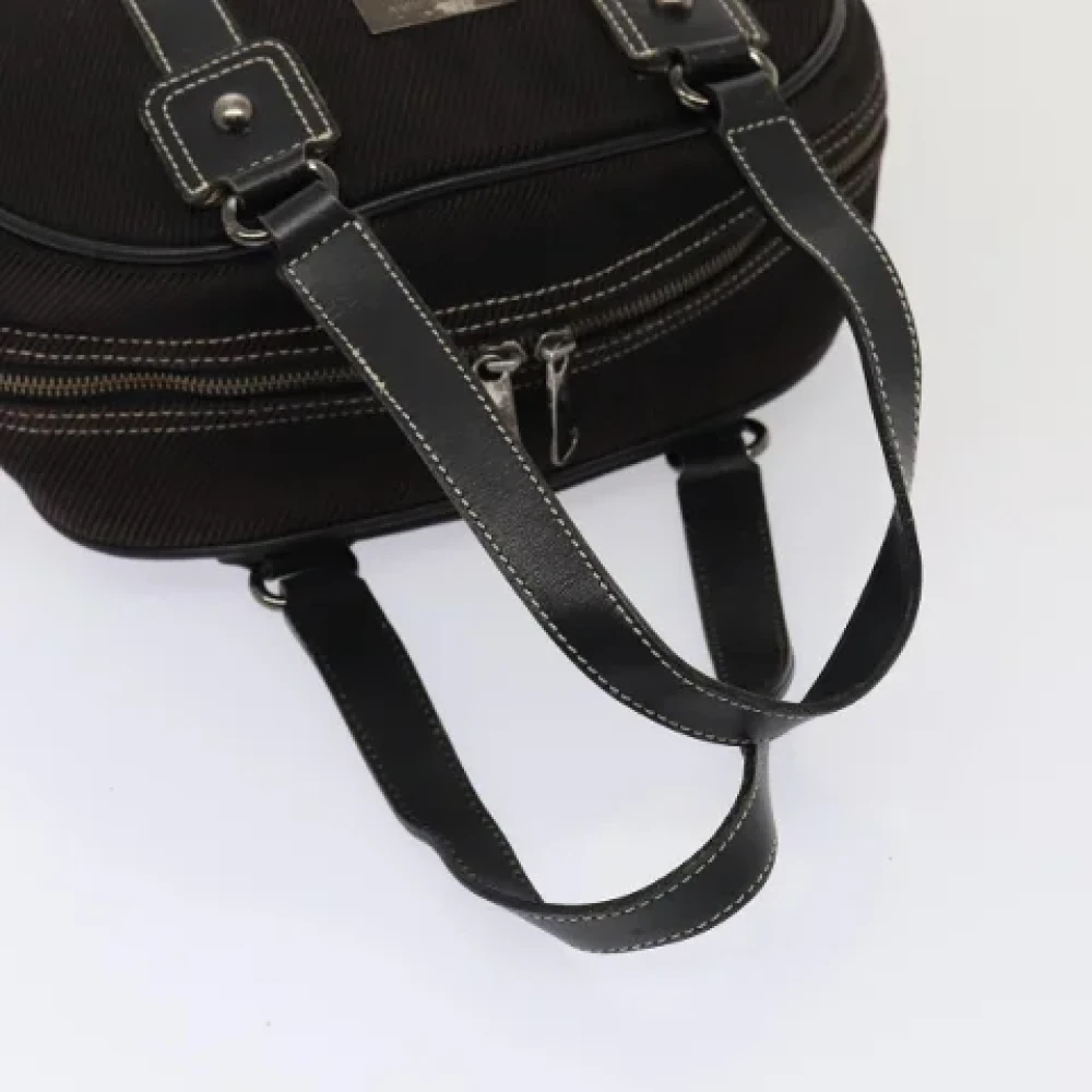 Burberry Vintage Pre-owned Canvas handbags Black Dames