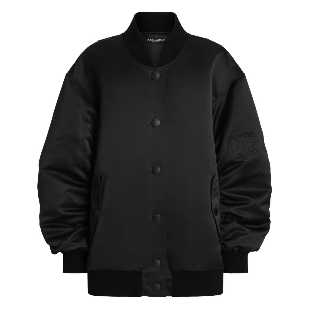 Dolce & Gabbana Women's Black Jacket - Bomber Jackets - 2XS - Jackets
