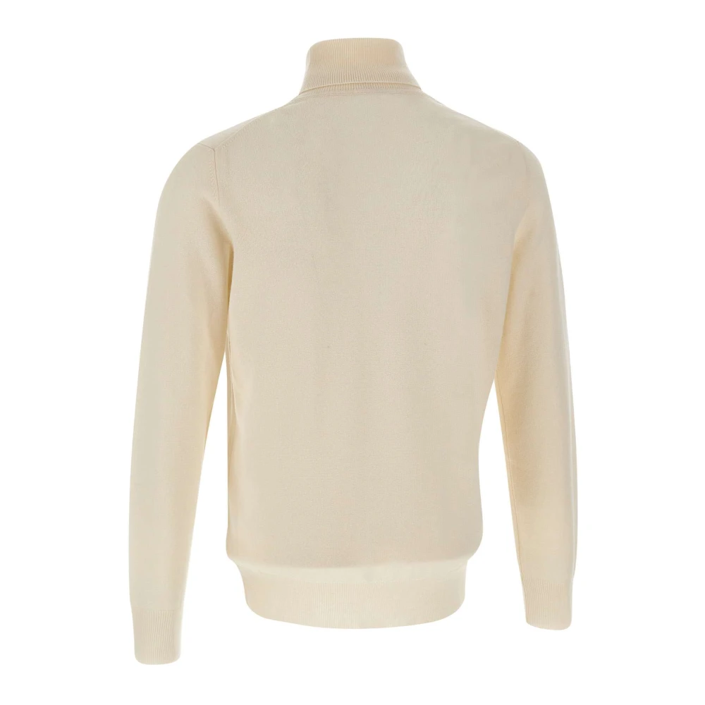 Kangra Witte Wol Kasjmier Coltrui Sweater White Heren