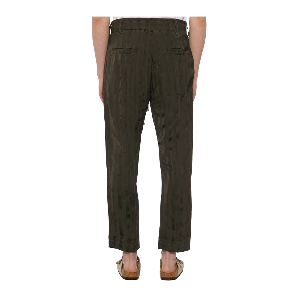 Andrea Ya aqov Cropped Viscose Broek Green Dames