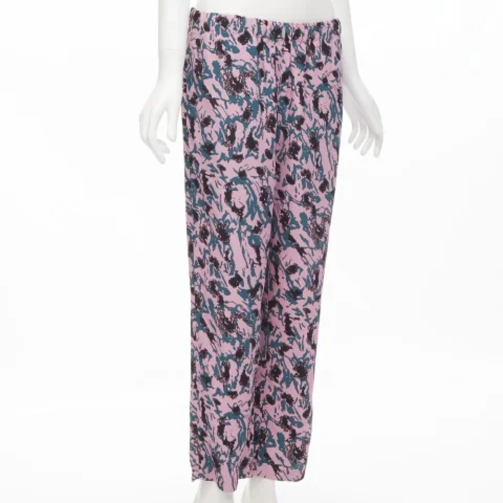 Marni Pre-owned Viscose bottoms Pink Dames