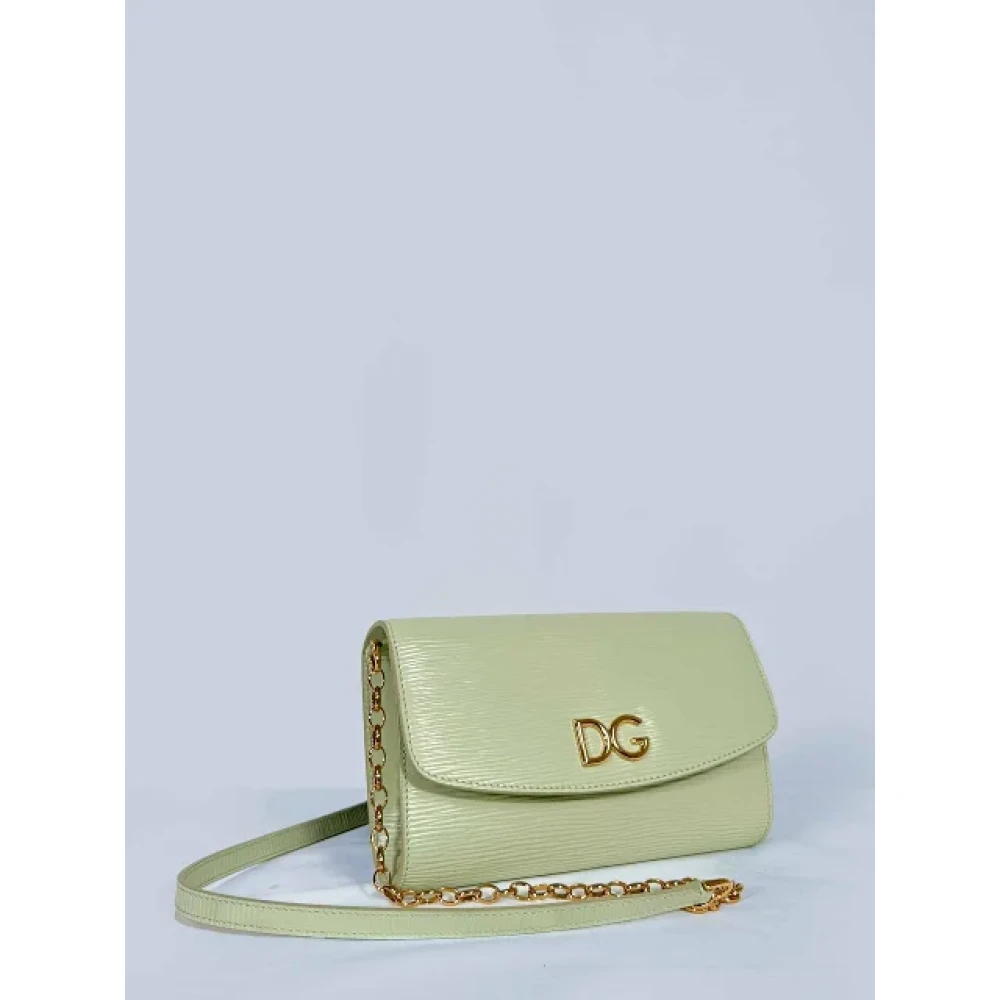 Dolce & Gabbana Pre-owned Leather shoulder-bags Green Dames