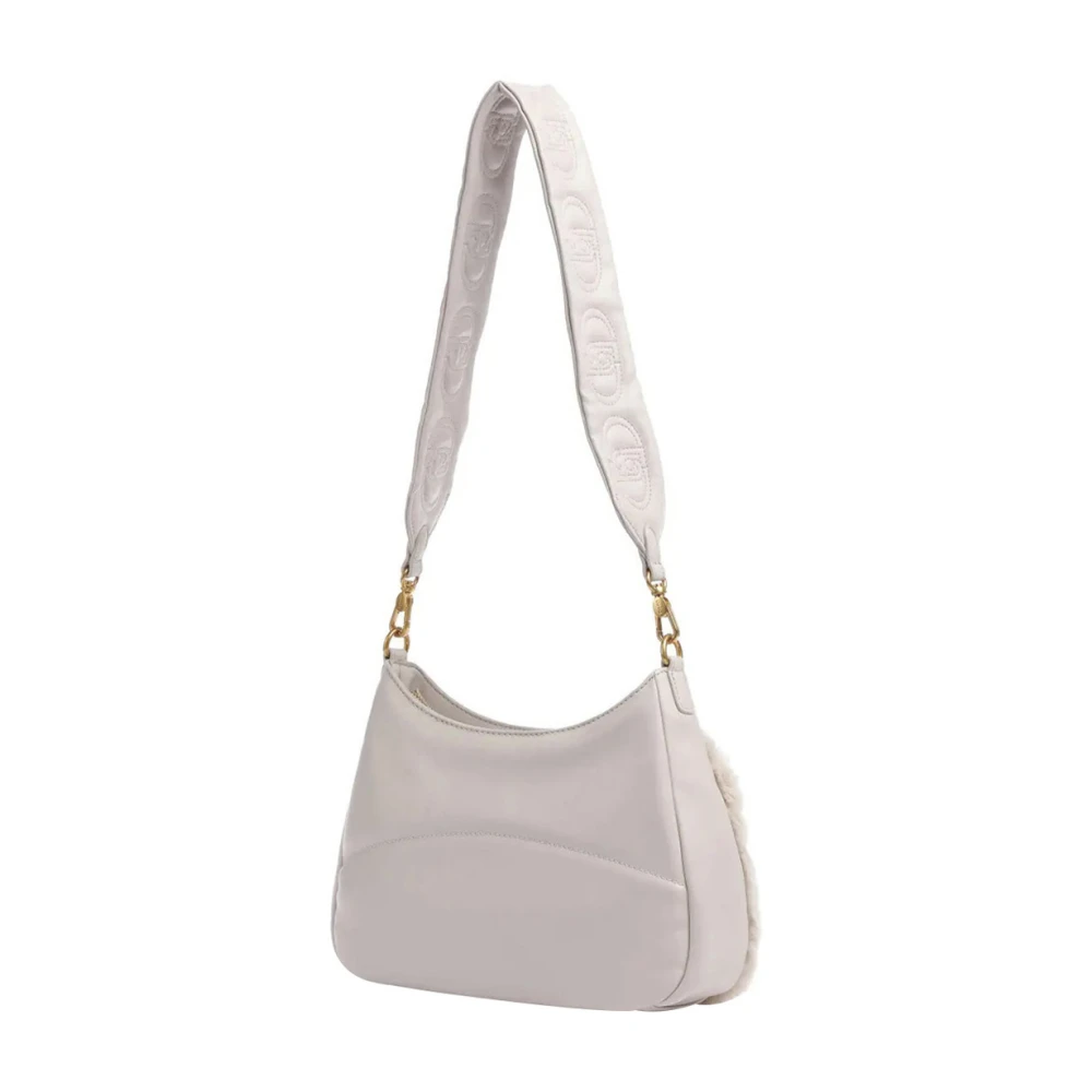 Liu Jo Beige Schoudertas met Gouden Details Beige Dames