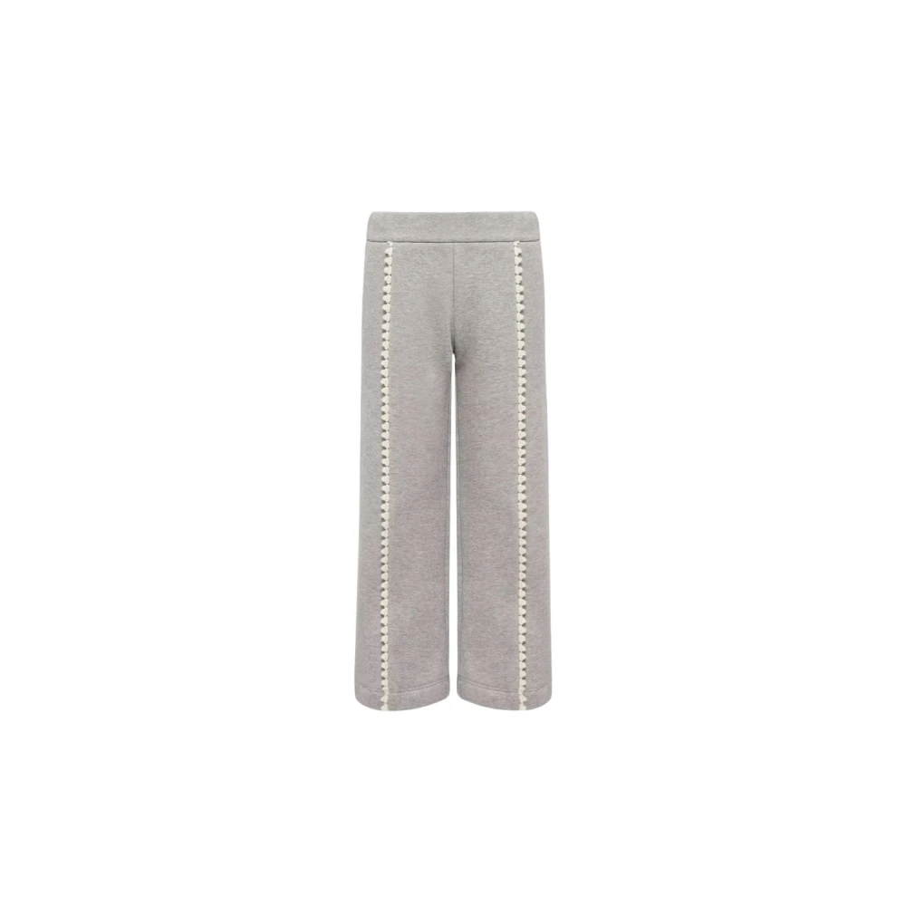 Moncler , Sweatpants, Unisex, Gray, 8 Y, Enfant Kids Open Cuff Joggers Size: 14Y, Colour: Grey