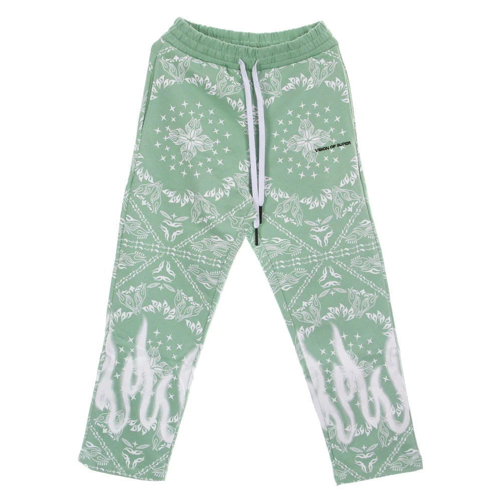 Vision OF Super Bandana Print Lichtgewicht Trainingsbroek Groen Green Heren