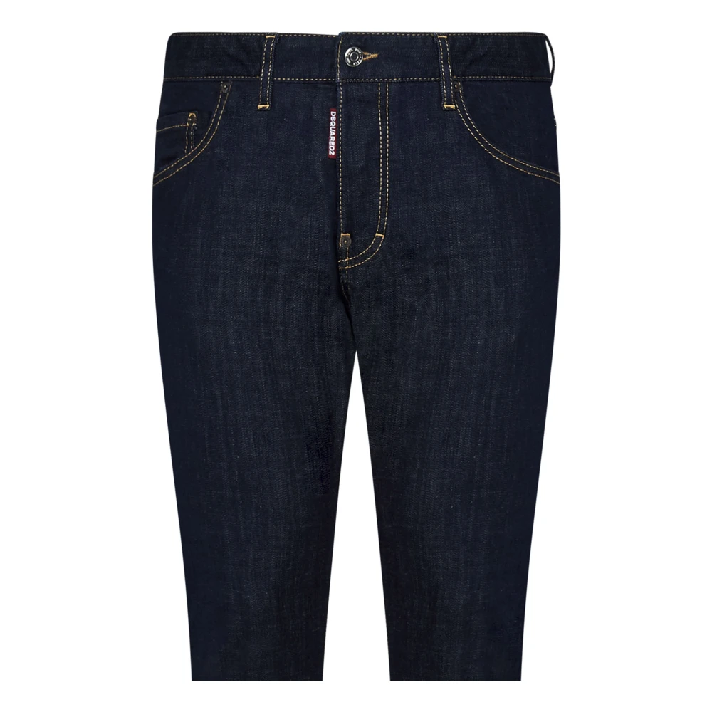 Dsquared2 Slim-Fit Navy Blue Denim Jeans Blue Heren