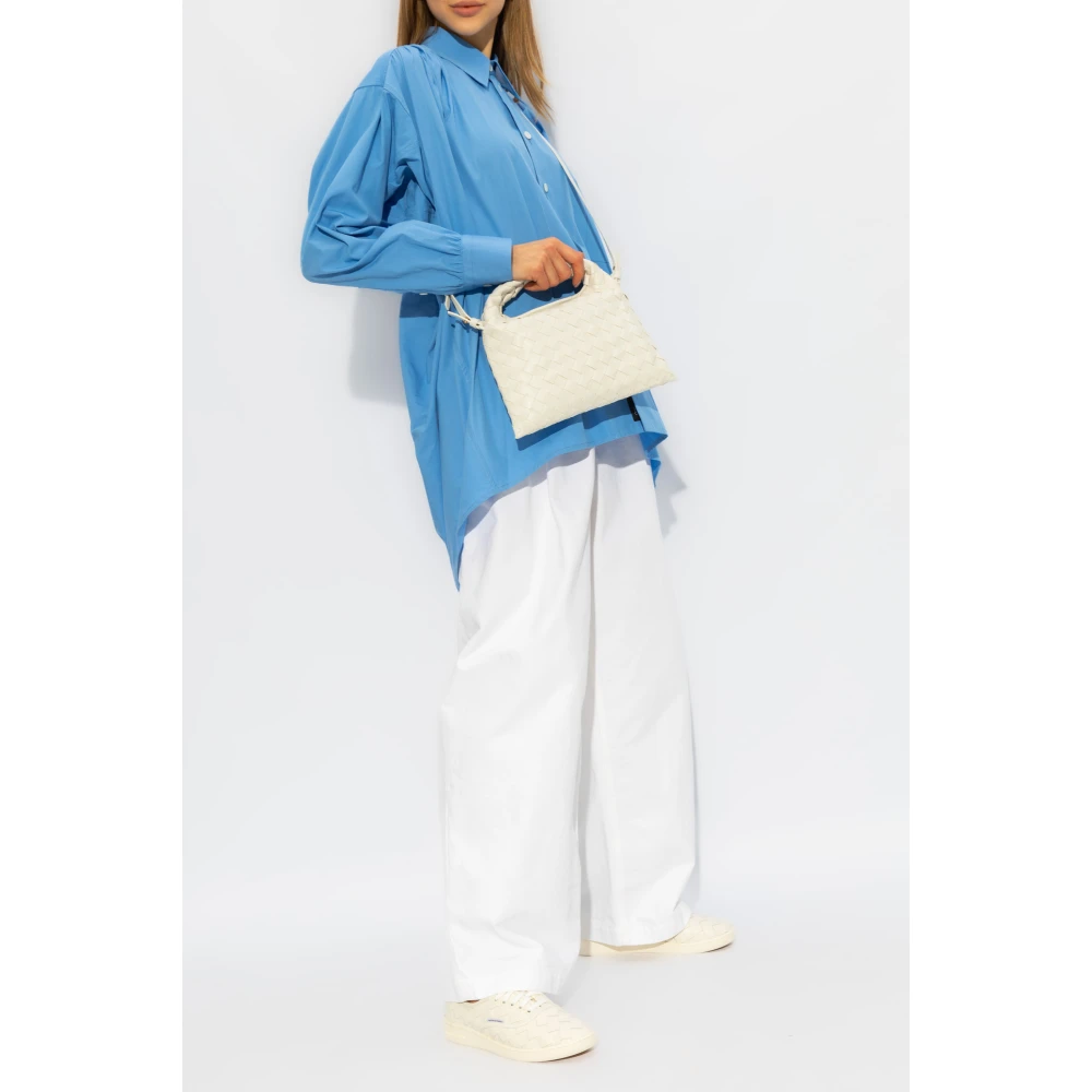 Bottega Veneta Loszittend shirt Blue Dames