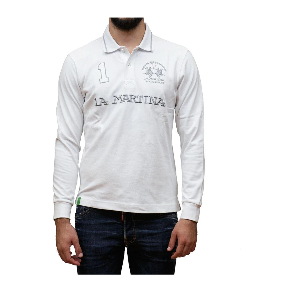 LA MARTINA Wit Lang Polo Shirt White Heren