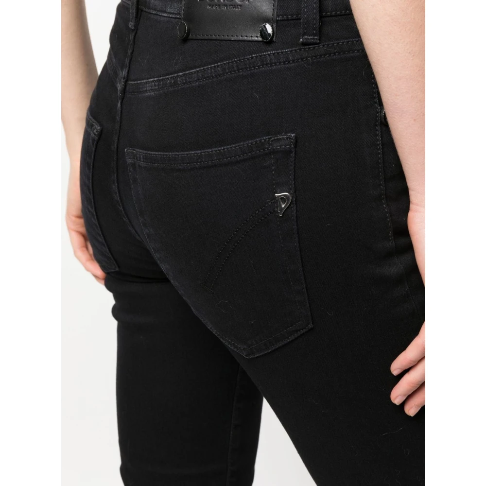 Dondup Stijlvolle Cropped Jeans Black Dames
