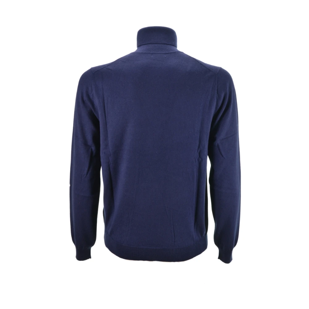 Sun68 Blauwe trui met lange mouwen van wolmix Blue Heren