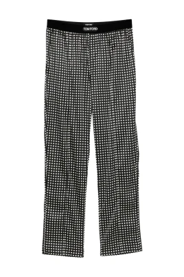 Polka Dot Stretch-Satin Pyjamasbyxor
