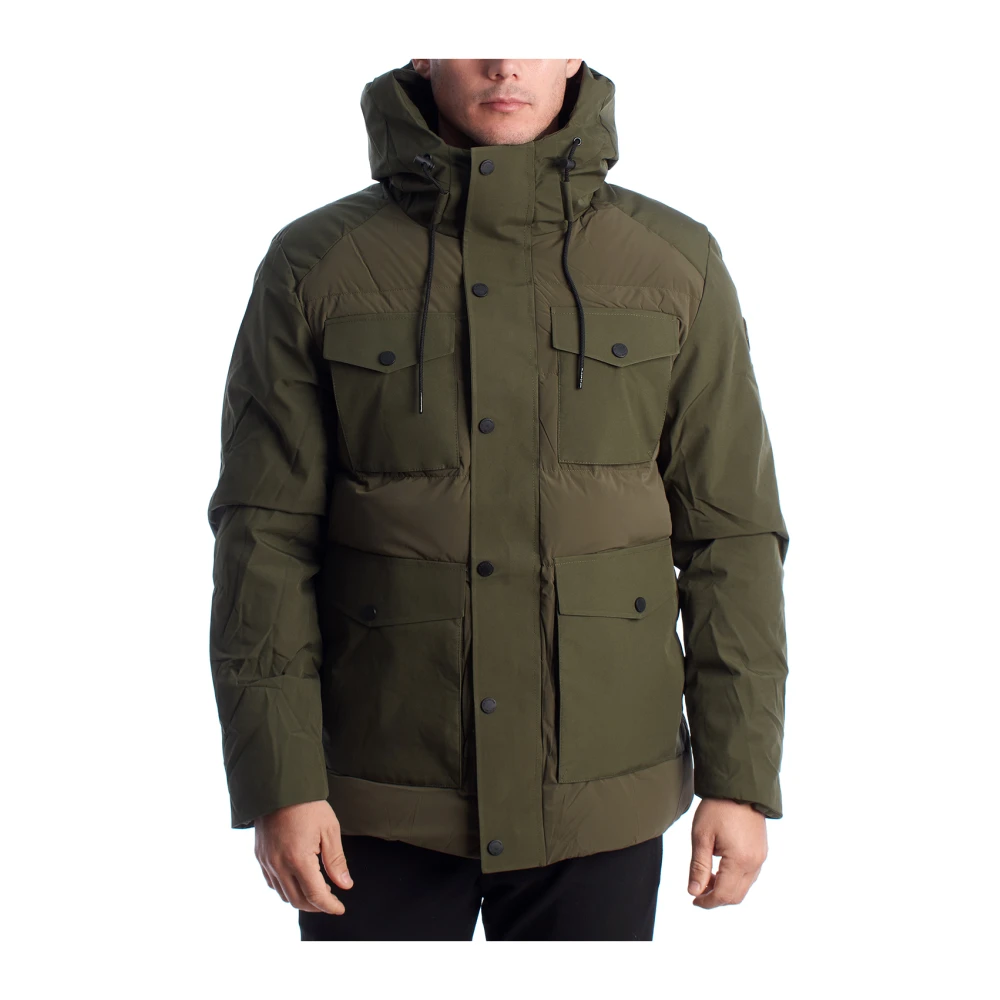 U.s. Polo Assn. Uomo Verde Parka Imbottita Trapuntata