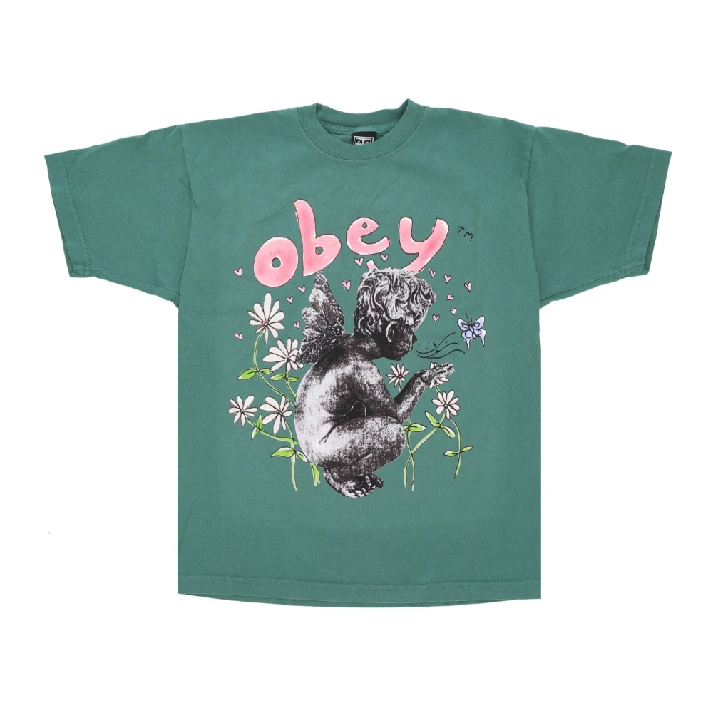 Obey Palm Leaf Heren T-shirt Green Heren
