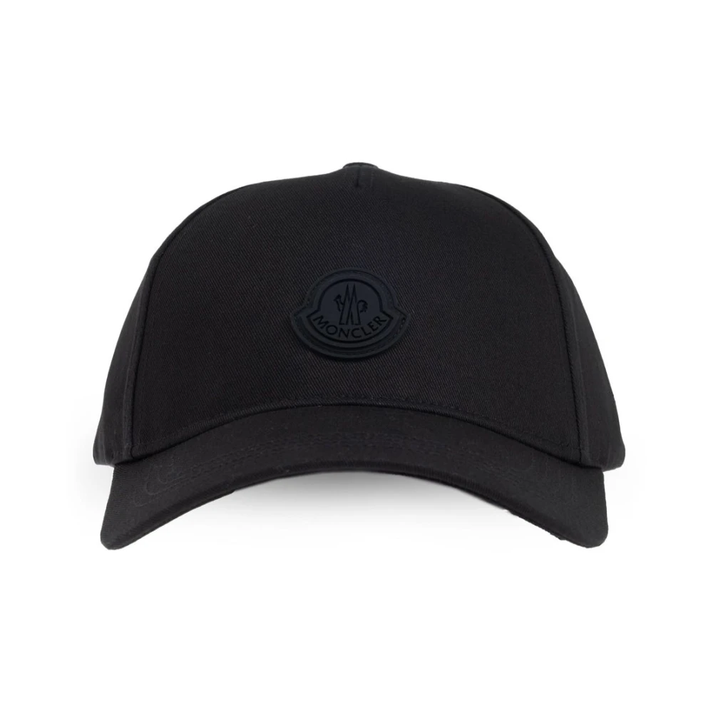 Moncler Zwarte Verstelbare Zes-Panel Hoed Black Dames