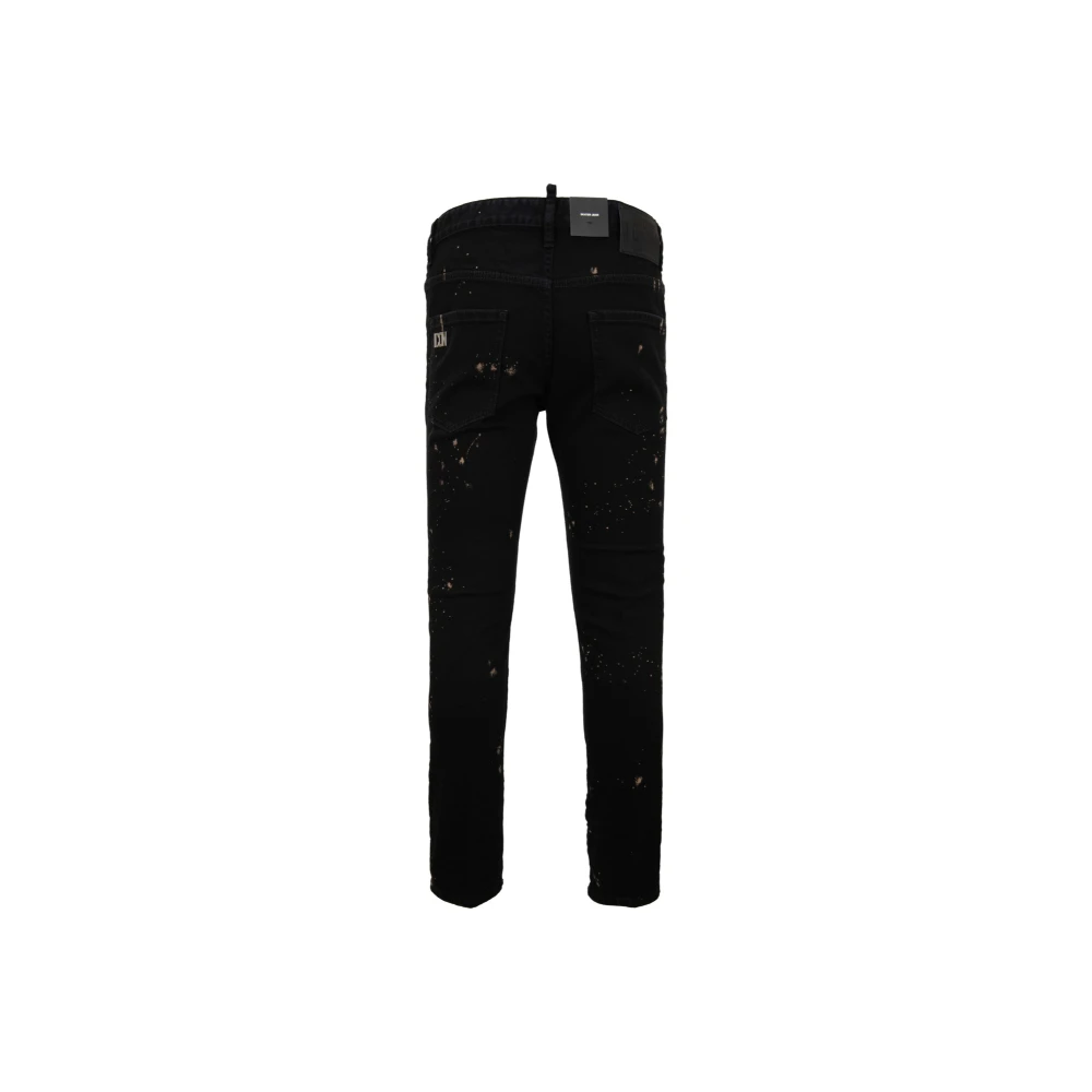Dsquared2 Herenknoop Jeans met Icon Patch Black Heren