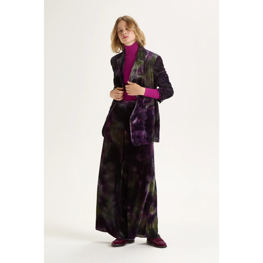 Maliparmi Velvet Tye & Dye Broek Multicolor Dames