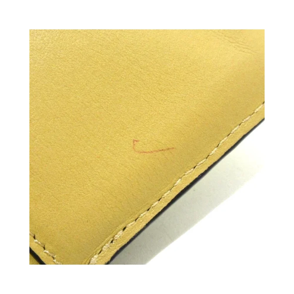 Loewe Pre-owned Leather wallets Beige Dames