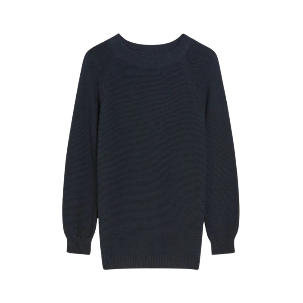 Max Mara Blauwe Katoenen Trui Linz Stijl Blue Dames
