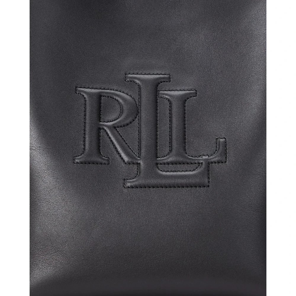 Ralph Lauren Middelgrote Witley leren bucket bag Black Dames