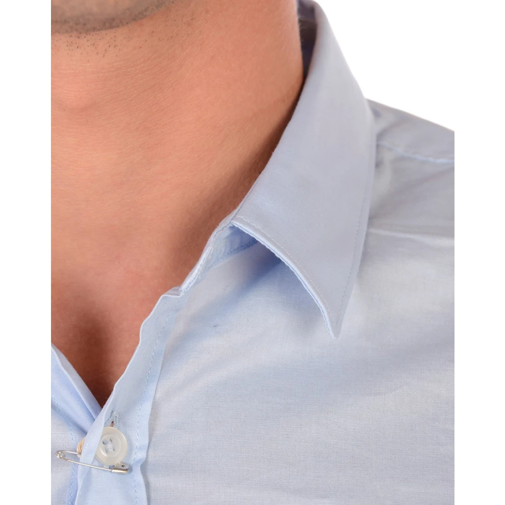 Daniele Alessandrini Basis V-Hals Shirt Blue Heren