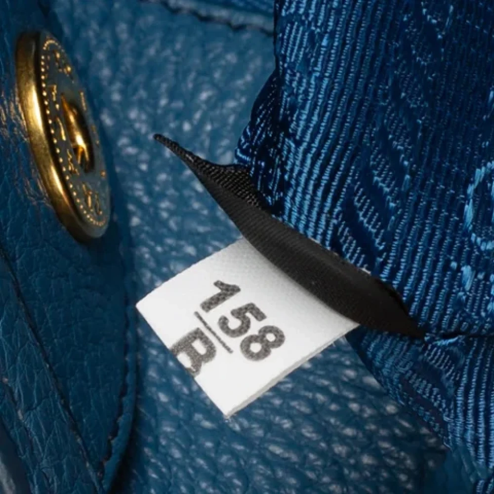 Prada Vintage Pre-owned Leather prada-bags Blue Dames